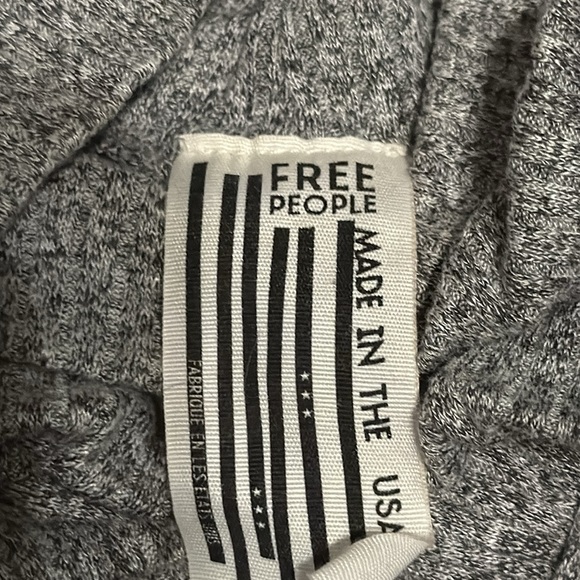 Free People The Betsey Crop Grey Ribbed Butterfly Sleeve Crop Top, XS - Picture 15 of 15